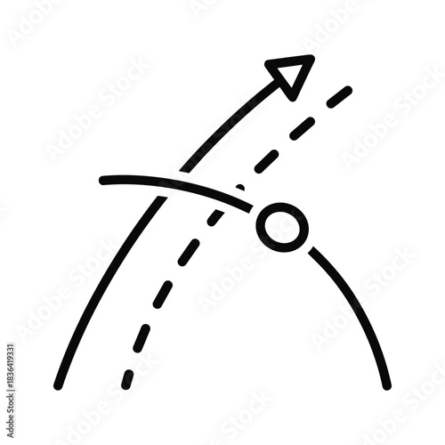 Strategy Path with Intervention and Turning Point Icon