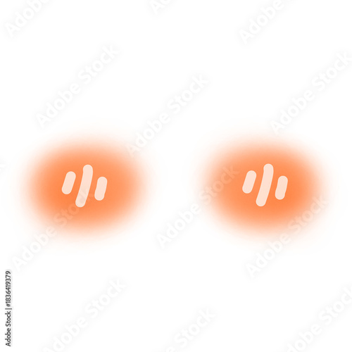 Illustration icon of pink blush on cheeks resembling the effect of a shy, cute, adorable face in anime or cartoon style. Comics, stickers, T-shirts, mugs, banners, posters.