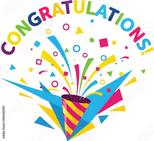 Colorful Celebration A Pop of Joy and Congratulations for a Special Occasion