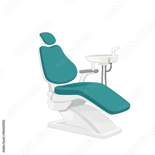 Green Dental Chair Illustration