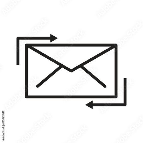 Secure Mail line icon. Email symbol. Line. Classic Secure Mail icon.