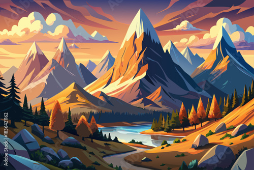 The spectacular scenery of the Bonny Mountains showcases dramatic peaks, sweeping natural vistas, stunning desert scenery, and majestic mountain surroundings in bright daylight.