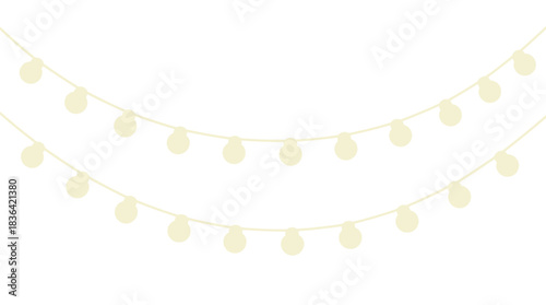 Hanging Globe String Lights Illustration