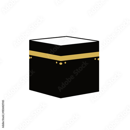 Kaaba Black and Gold Illustration