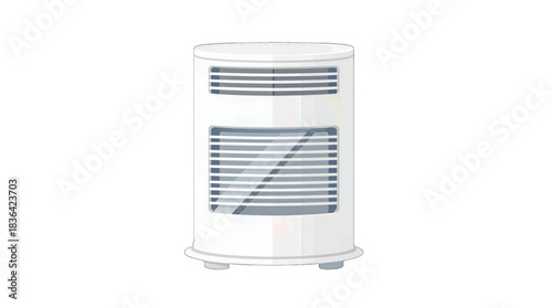 White Portable Space Heater Vector Icon
