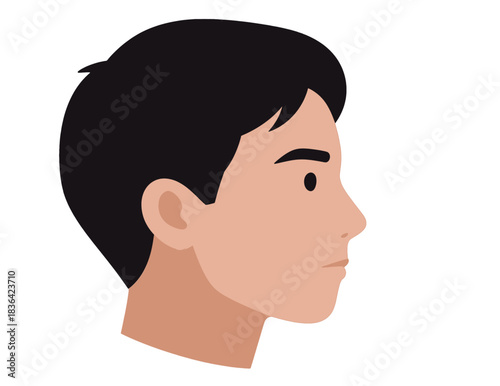 Woman Profile Illustration with Earring