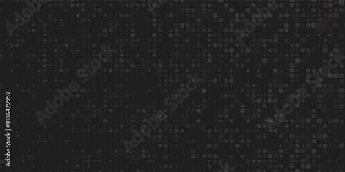 Abstract Pixel Mosaic Grid: Dark Background With Light Squares For Digital Art And Background Design EPS10