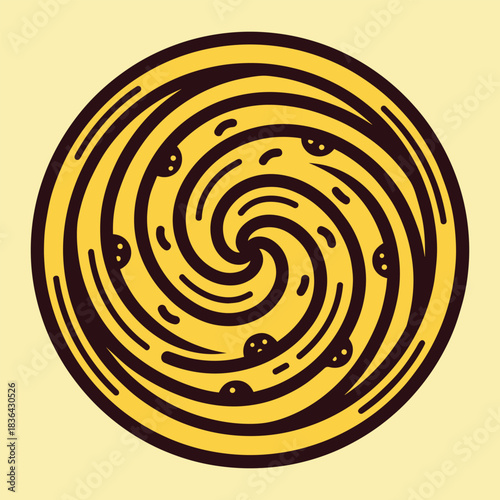 spiral pizza logo Fast Food Restaurant Logo Design Collection