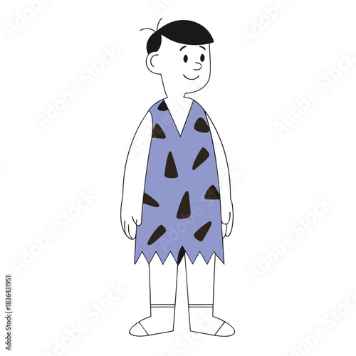 Cartoon illustration of a man in a suit with a traditional Japanese geisha style character in a fun childlike art style