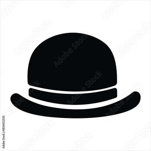 Top hat icon collection. Solid, filled icon set of top hats: classic hat, silk, magicians , vintage , steampunk top hat, wedding top. Vector icon. Hat icon filled flat sign concept for web design.Hat 