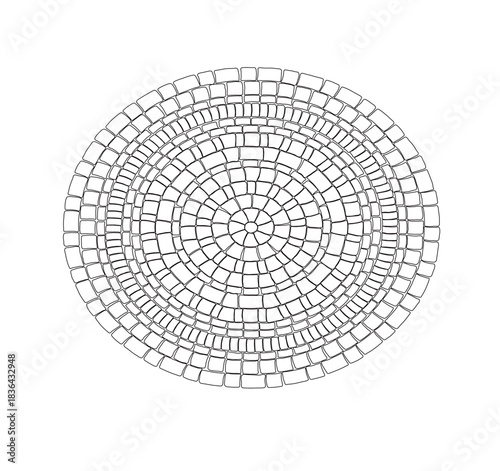 Floor Tile Paving Texture, CAD Pattern Background