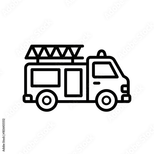 Dump Truck Silhouette Icon – Construction Loader Vehicle Vector Design