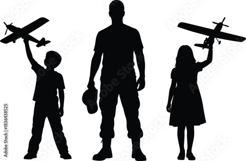 Large collection of black silhouettes of people, male and female, walking multiple small to medium-sized dogs on leashes, representing professional pet o