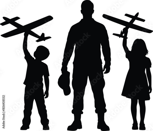 Silhouette of a confident male figure standing among a large group of posing, fashionable women, symbolizing success, dating, nightlife, and social gathering in black and white.