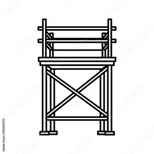 Scaffolding Construction Outline Icon