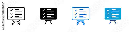 Checklist Multiple Style Icon Design Vector - board with multiple check marks, representing completed tasks, planning, or confirmation