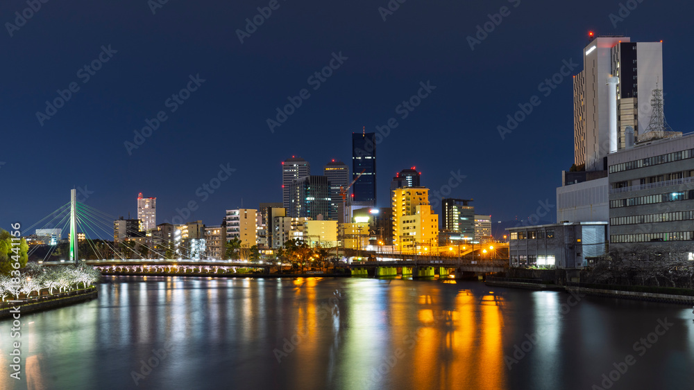 Obraz premium Cityscape Timmabashi in Osaka in Japan