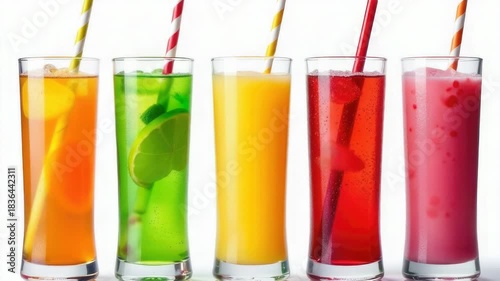 Video Various beverages in glasses, perfect for advertising or editorial use