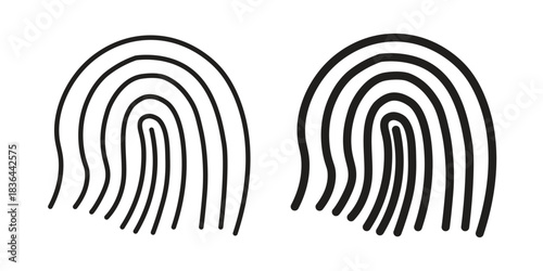 Fingerprint icons vector collection for web designs. flat icons