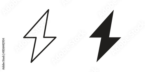 Flash icons vector collection for web designs. flat icons