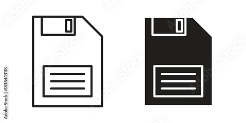 Floppy disk icons vector collection for web designs. flat icons