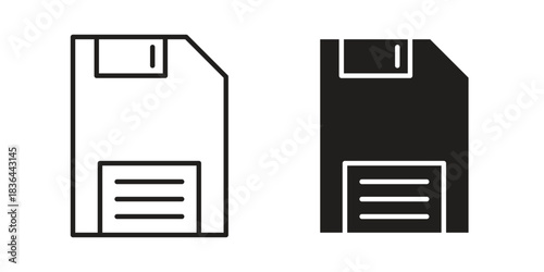 Floppy disk icons vector collection for web designs. flat icons