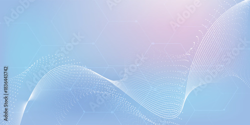 Abstract tech network connection dots. Digital technology and big data analysis background. White background with plexus lines. Geometric background with abstract mesh.
