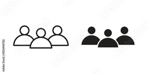 Group icons vector collection for web designs. flat icons