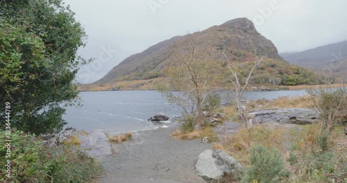 Exploring the Kerry region of Ireland by the lake with scenic views and nature trails