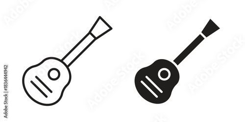 Guitar icons vector collection for web designs. flat icons