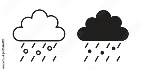 Hail icons vector collection for web designs. flat icons