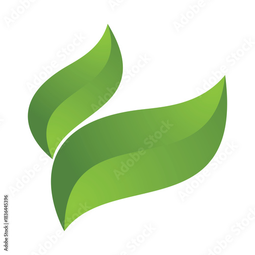 Green leaf logo design
