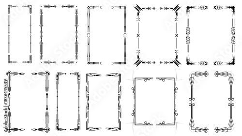 Set Black Simple Line Collection Different Doodle Brackets, Parentheses, Braces Elements Vector Design Style Sketch Isolated Illustration For Banner
