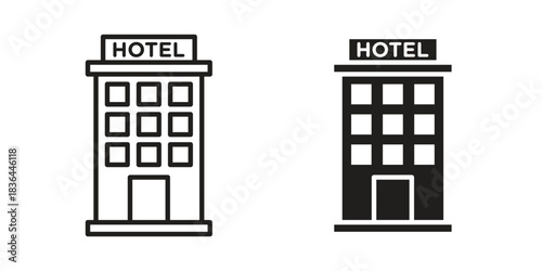 hotel icons vector collection for web designs. flat icons