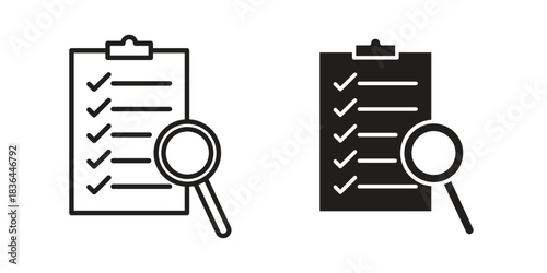 Inspection icons vector collection for web designs. flat icons