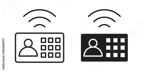 Interphone icons vector collection for web designs. flat icons