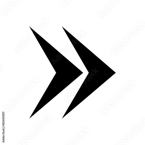 Double Arrow Icon | Direction Forward Back Symbol