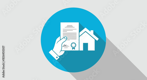 Real estate contract signing and home ownership concept