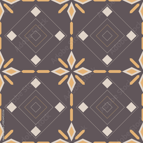 Retro Futuristic Multi Layer Octagon Design with Concentric Path Rings and Interlocking Geometric Line Flows