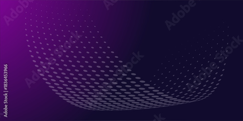 Abstract background with dynamic color wave. Futuristic dotted wave of bright particles. Colorful background for presentation design. Wide format vector illustration. Weave effect.