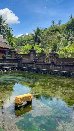 The Pura Tirta Empul temple in the village of Manukaya in central Bali, Indonesia