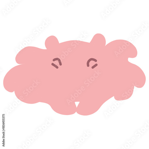 シンプルにデフォルメしたかわいいメンダコのイラスト