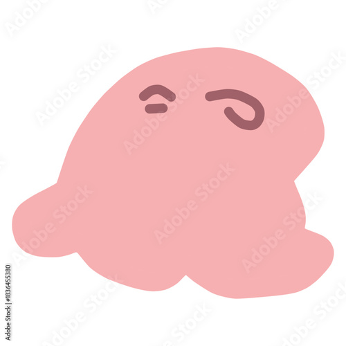 シンプルにデフォルメしたかわいいメンダコのイラスト