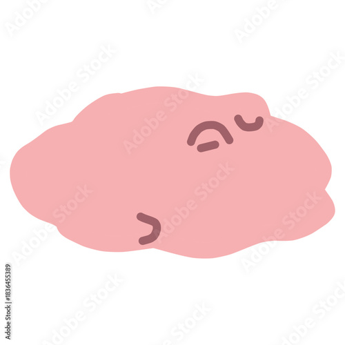 シンプルにデフォルメしたかわいいメンダコのイラスト