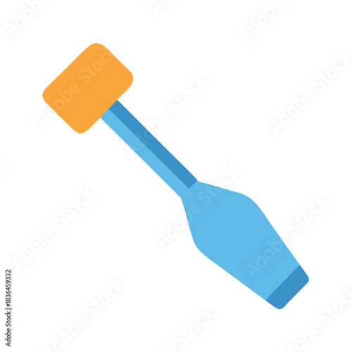 Screwdriver graphic element with minimalist design on black background