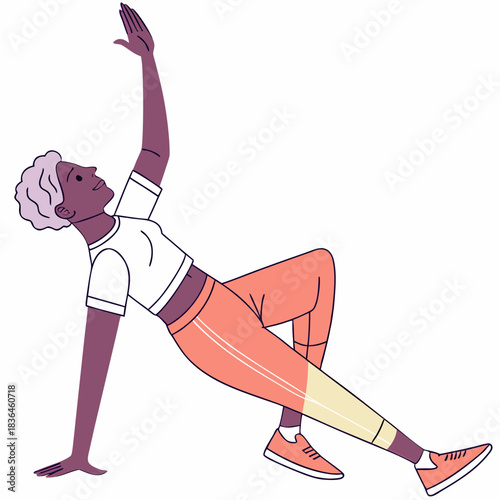 vector illustration of a man exercising