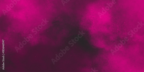 Abstract ash cloud and smoke texture in dark background. Hand-drawn bright pink gradient abstract watercolor splashed on the paper.  peeling surface of wall in the form of abstract art .