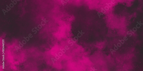 Abstract ash cloud and smoke texture in dark background. Hand-drawn bright pink gradient abstract watercolor splashed on the paper.  peeling surface of wall in the form of abstract art .