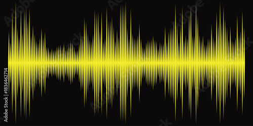Podcast sound waves. Audio wave forms line, sound wave frequency, illustrating wave forms, voice signals, or digital equalizer patterns in a simple 