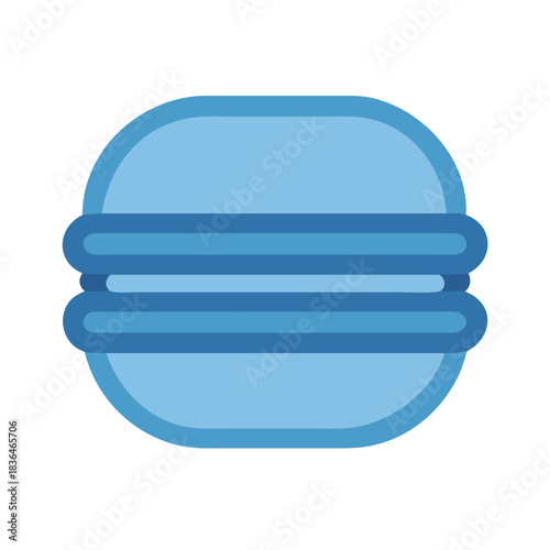 Isolated blue macaron icon on white background illustration